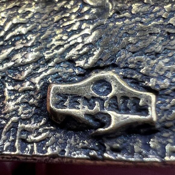 Signed Robert ZENTALL Vintage Crumb Catcher Dust Pan BROOCH Pin Costume Jewelry - Picture 6 of 6